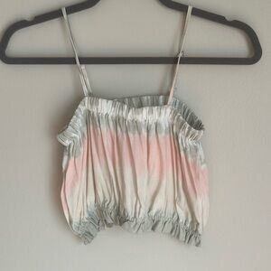 Vintage Havana Young Girls Tie Dye Top Pink Green Size XL 16 Crop